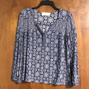 Soft, patterned rustic blouse